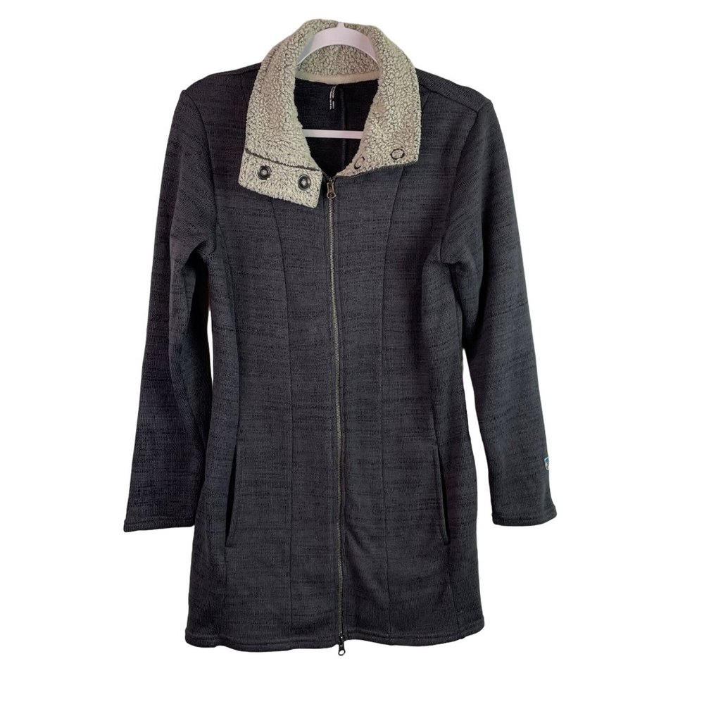 Kuhl Sweater Knit Jacket Zip Gray Size M Coat